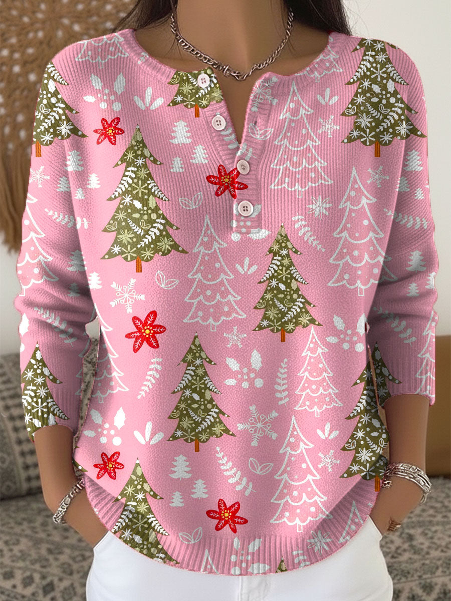 Sofie – Christmas sweater with buttons