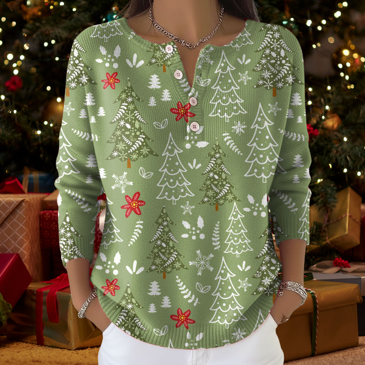 Sofie – Christmas sweater with buttons
