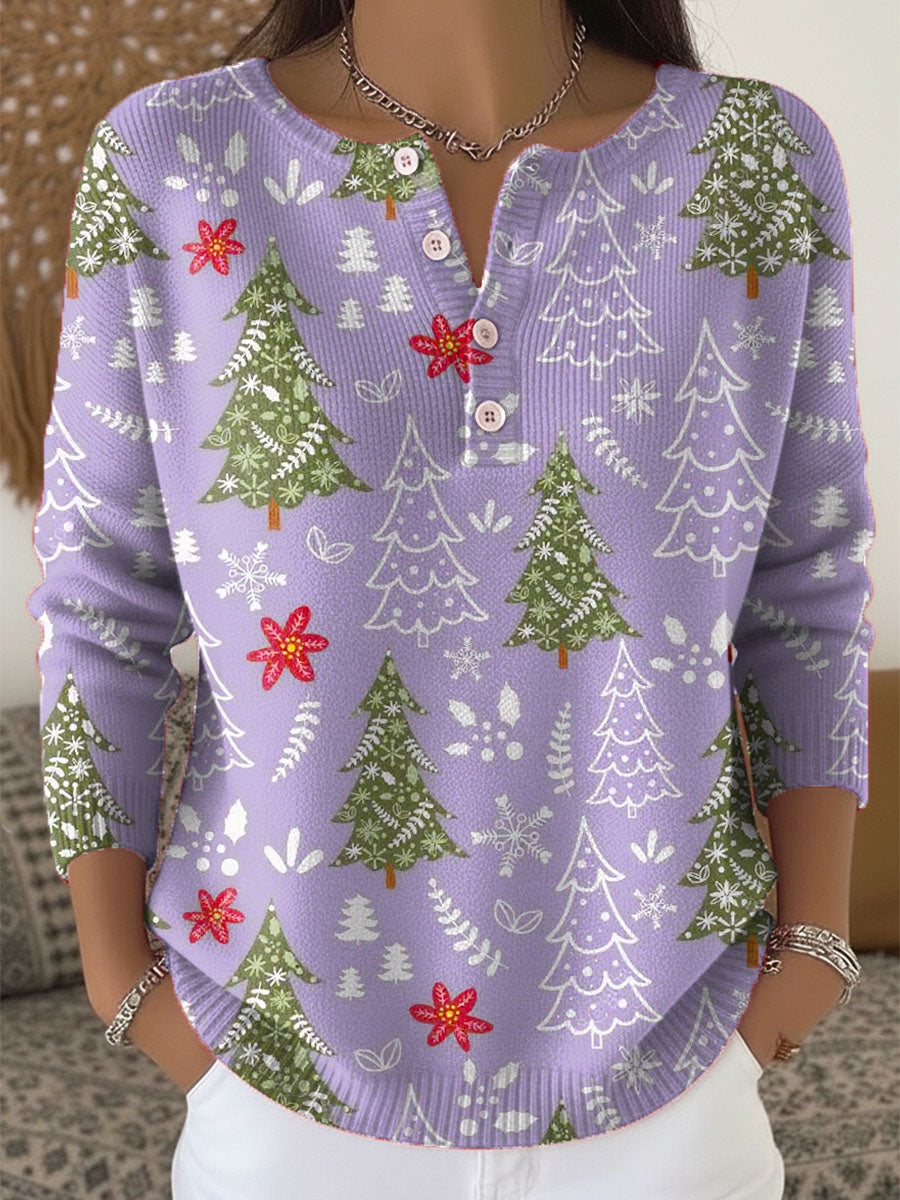 Sofie – Christmas sweater with buttons