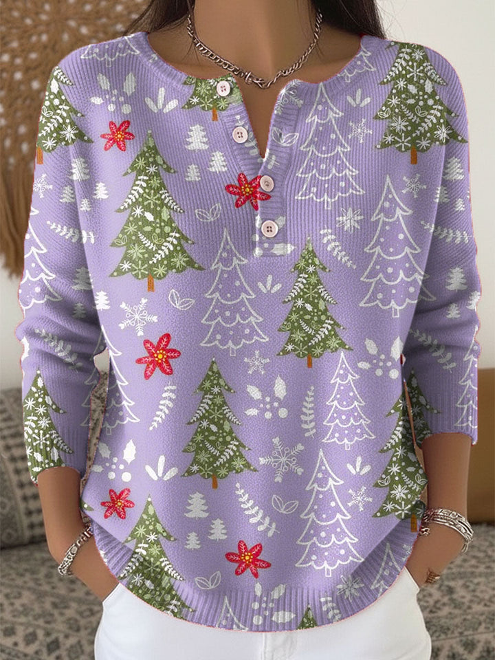 Sofie – Christmas sweater with buttons