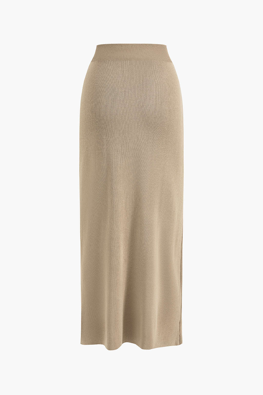 Maison Salvara | Cropped Button-Up Knit Top And Maxi Skirt Set