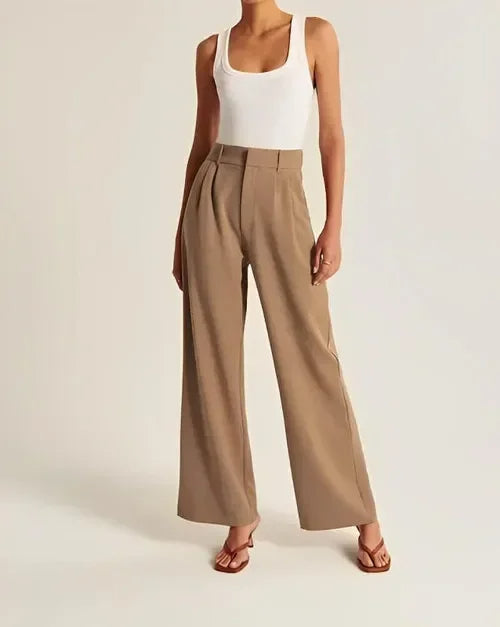 Maison Salvara™ | Lucia Brown Tailored Pants