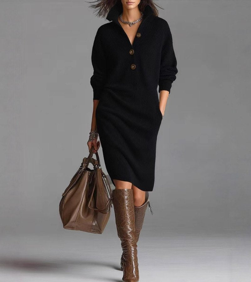 Knitted midi sweater dress
