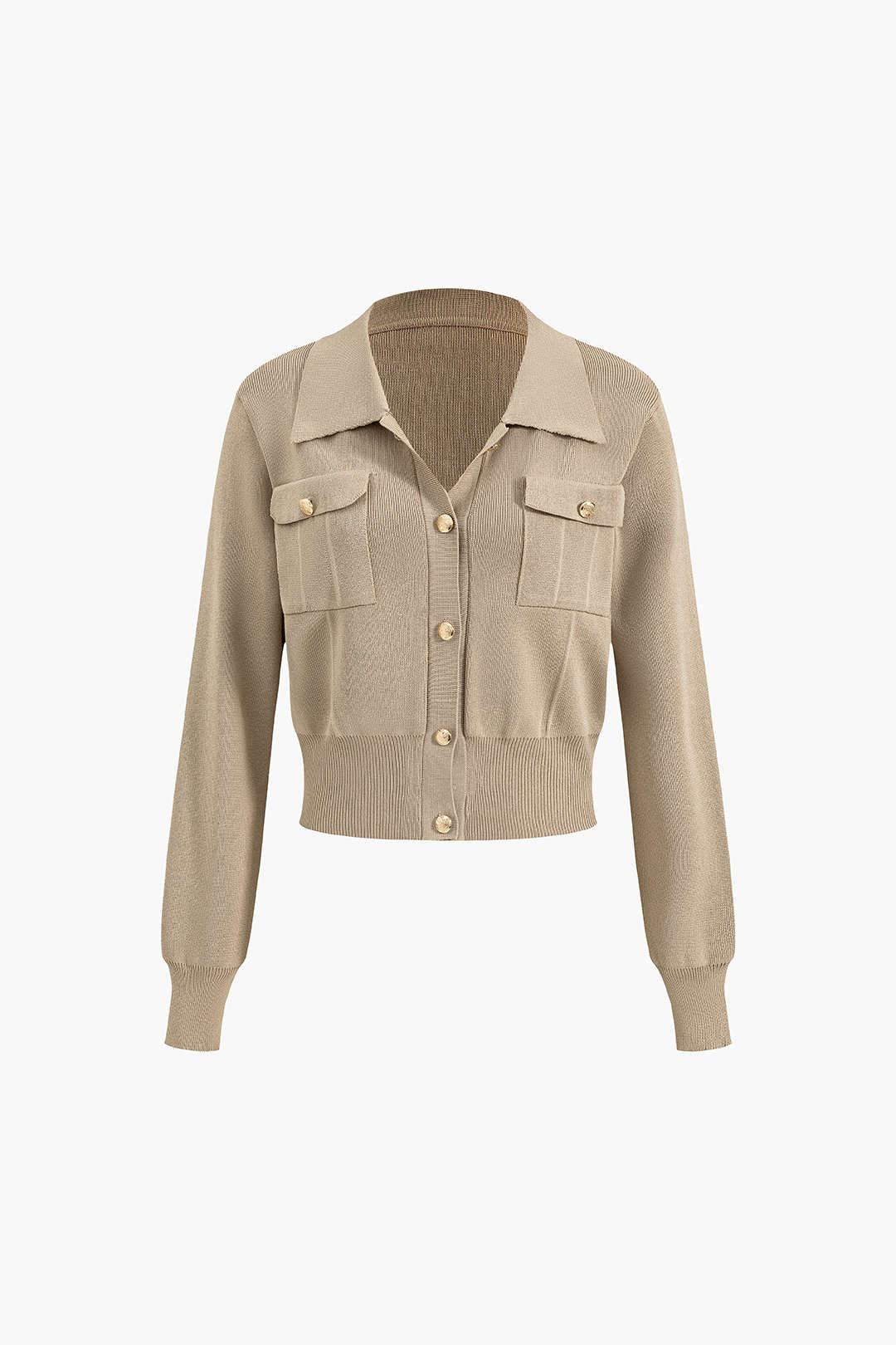 Maison Salvara | Cropped Button-Up Knit Top And Maxi Skirt Set