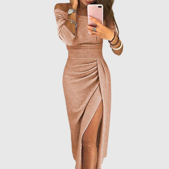 Chic halter maxi dress