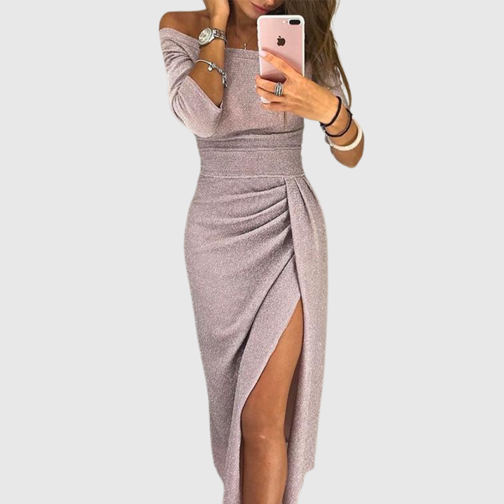 Chic halter maxi dress