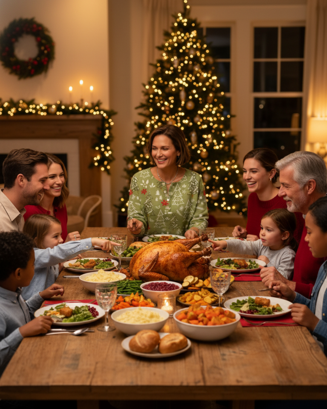 Sofie – Christmas sweater with buttons