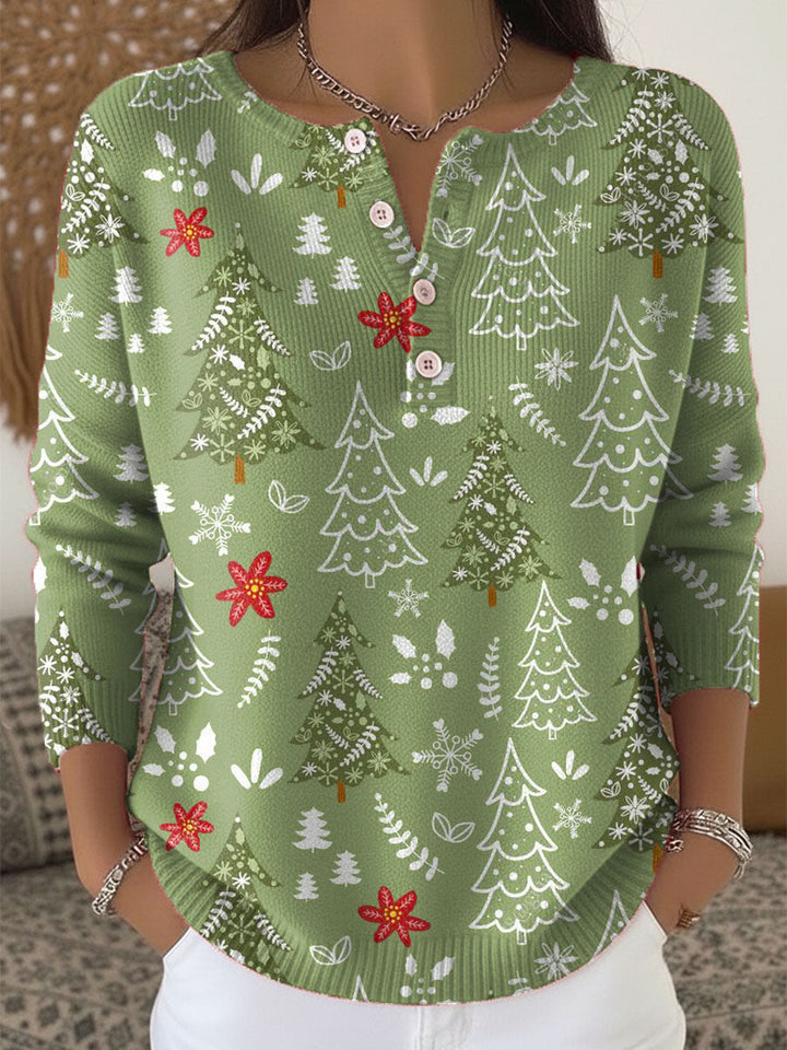 Sofie – Christmas sweater with buttons