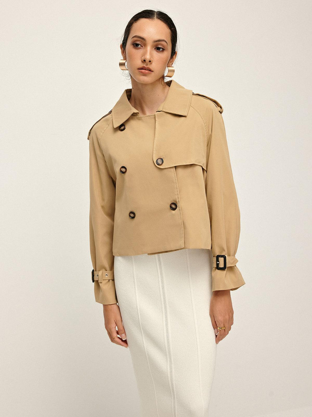 Maison Salvara™ | Breasted Lapel Trench Coat