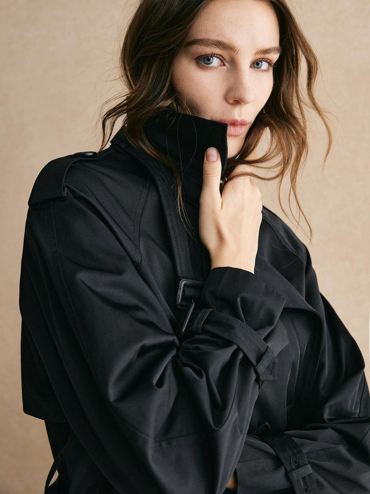 Maison Salvara™ | Long Trench Coat with Pockets