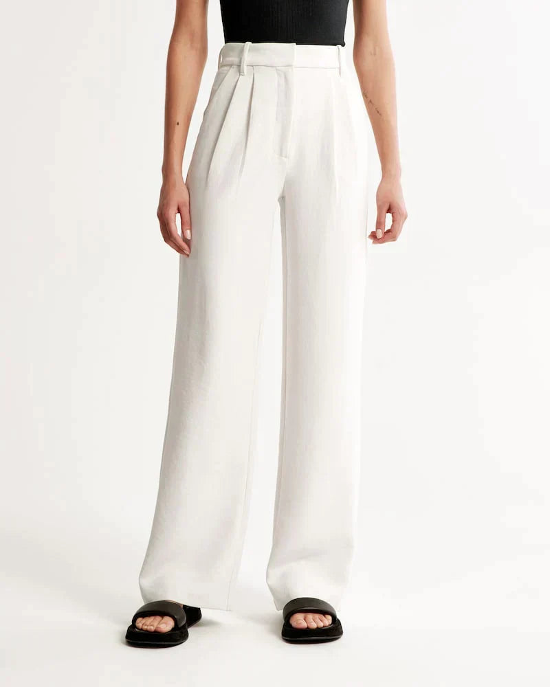 Maison Salvara™ | Lucia White Tailored Pants