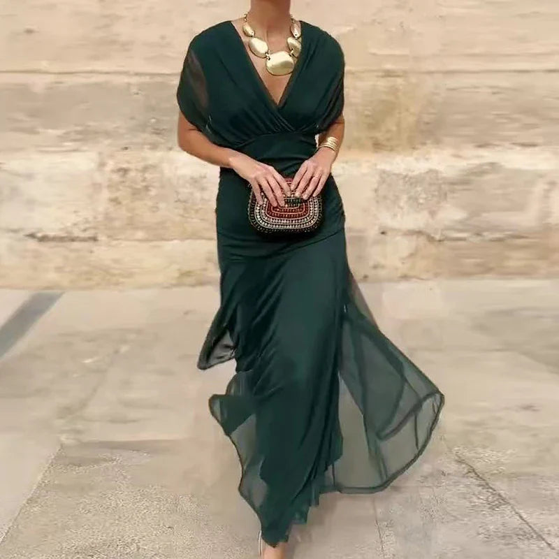 Maison Salvara | Elegant Dress With V-Neckline