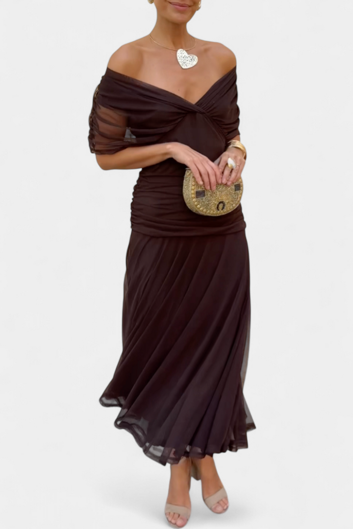 Maison Salvara | Elegant Dress With V-Neckline