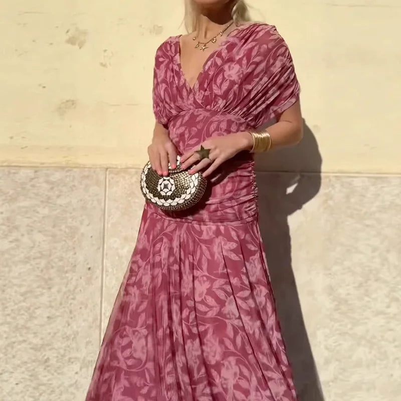 Maison Salvara | Elegant Dress With V-Neckline