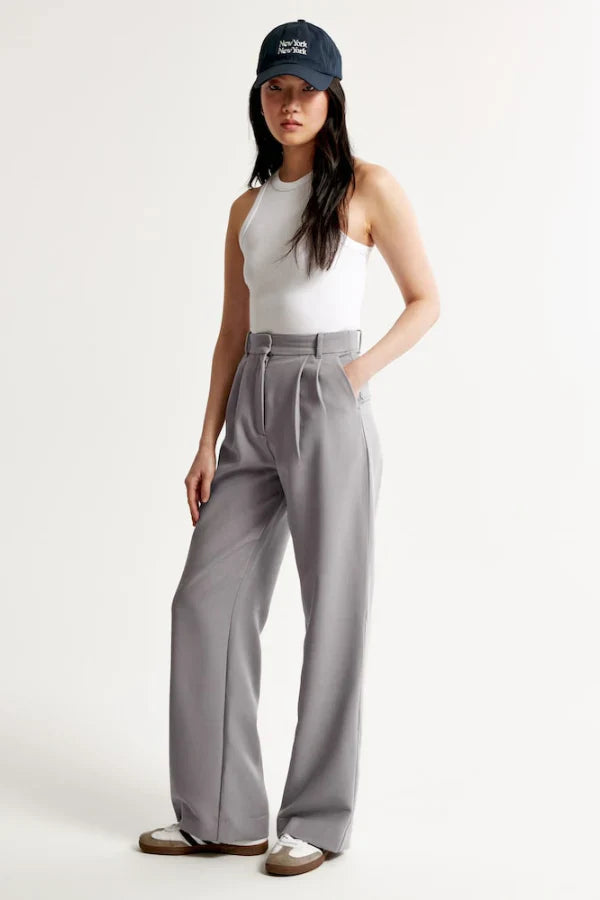 Maison Salvara™ | Lucia Gray Tailored Pants
