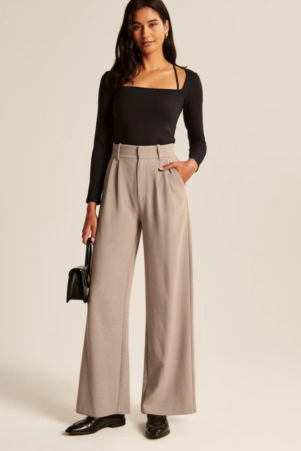 Maison Salvara™ | Lucia Sand Tailored Pants