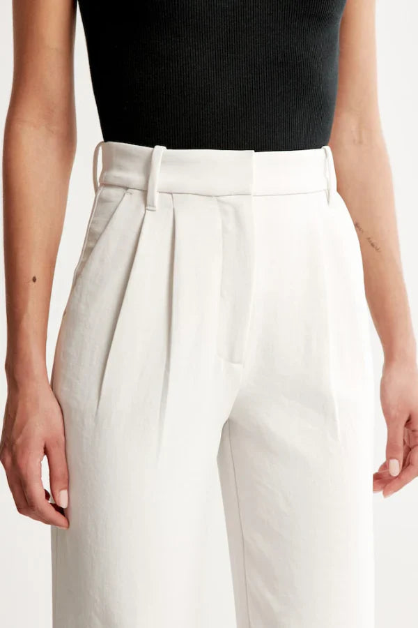 Maison Salvara™ | Lucia White Tailored Pants