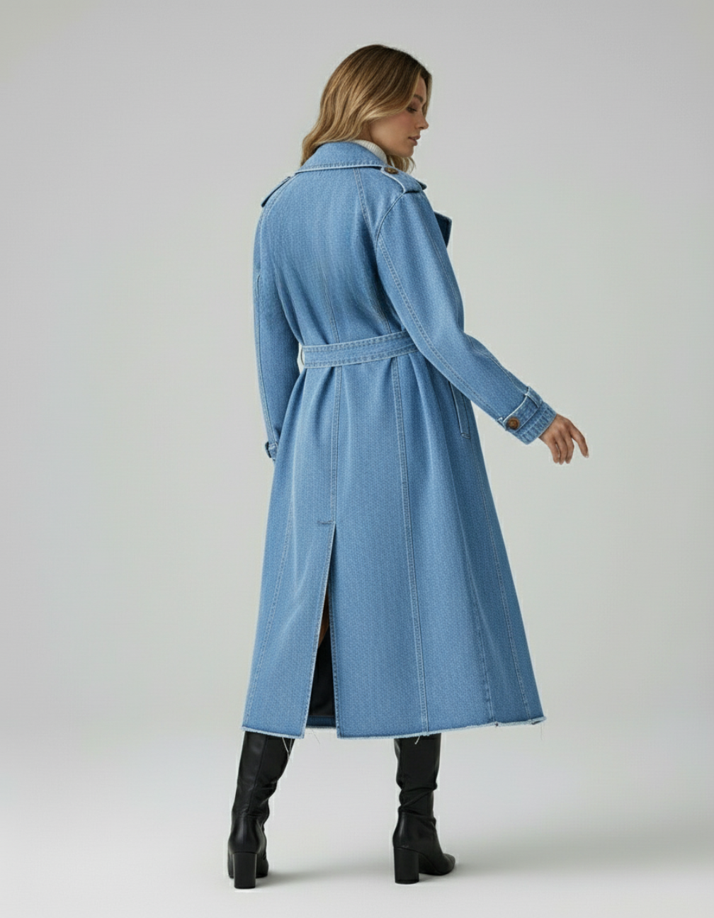 Maison Salvara™ | Denim Trench Coat