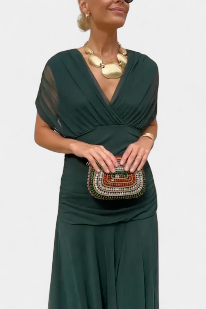 Maison Salvara | Elegant Dress With V-Neckline