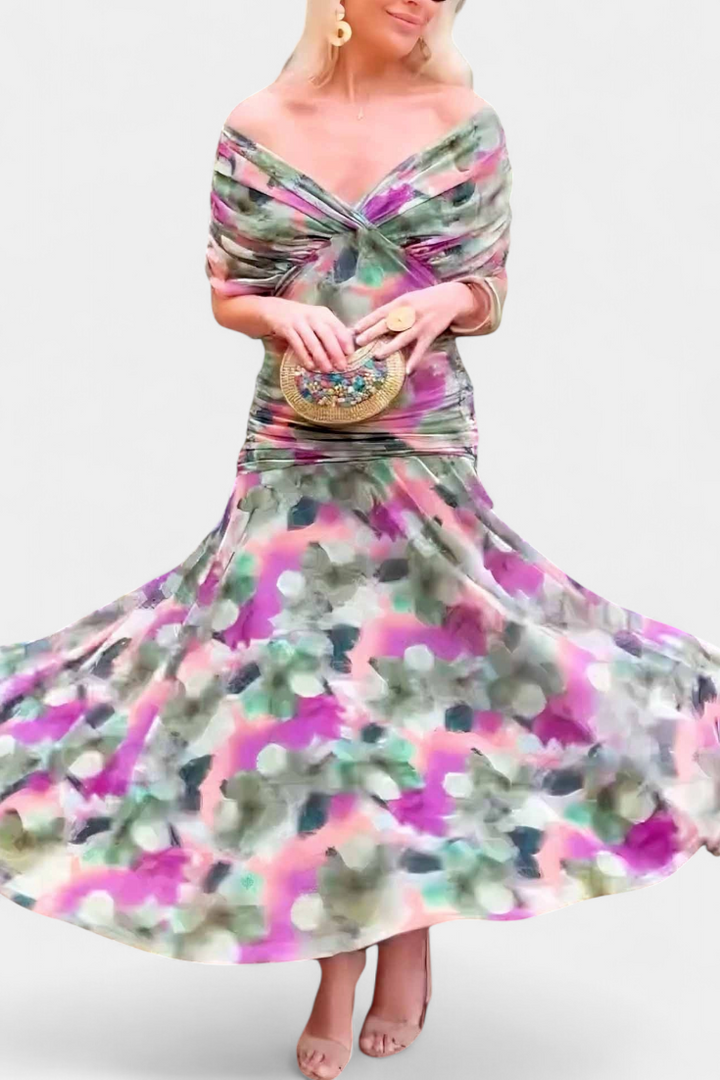 Maison Salvara | Elegant Dress With V-Neckline