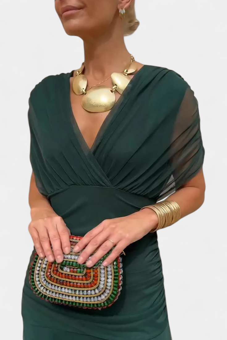 Maison Salvara | Elegant Dress With V-Neckline