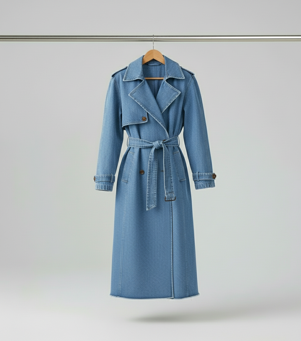 Maison Salvara™ | Denim Trench Coat